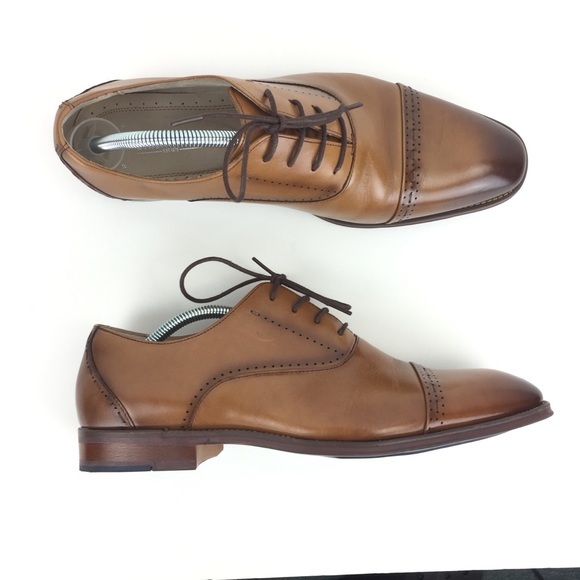 STACY ADAMS Mens Barris Cap-Toe Lace-up Oxford